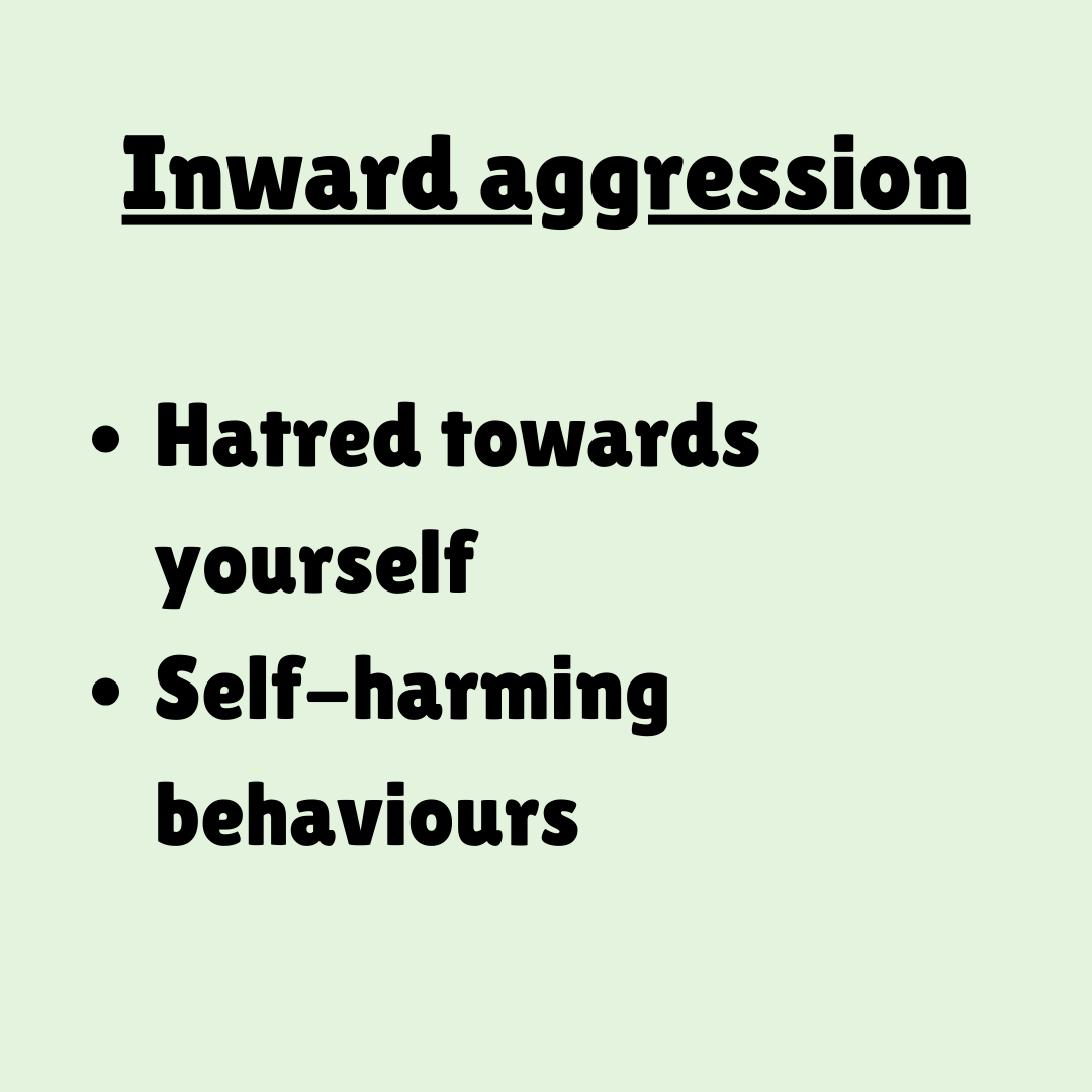 Inward aggression - hatred towards yourself